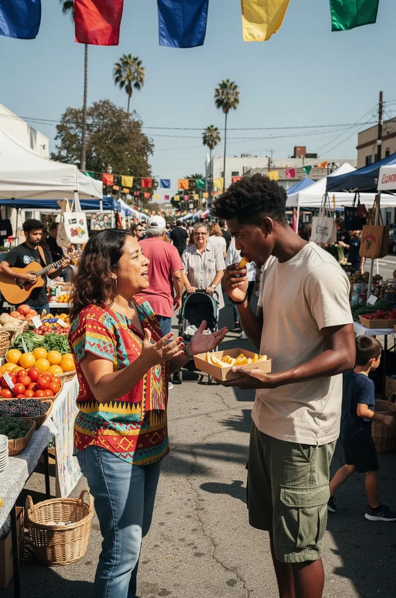 Group of diverse community members discussing local topics in a modern meeting space